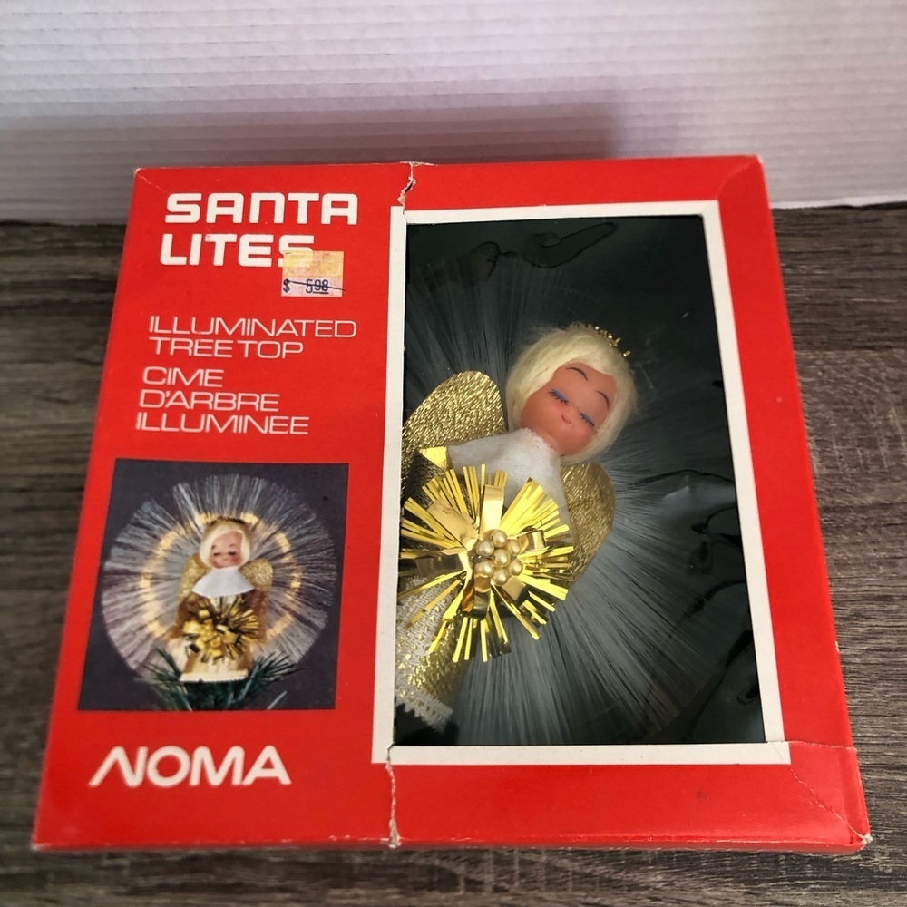 Vtg Noma Illuminated Tree Topper Angel